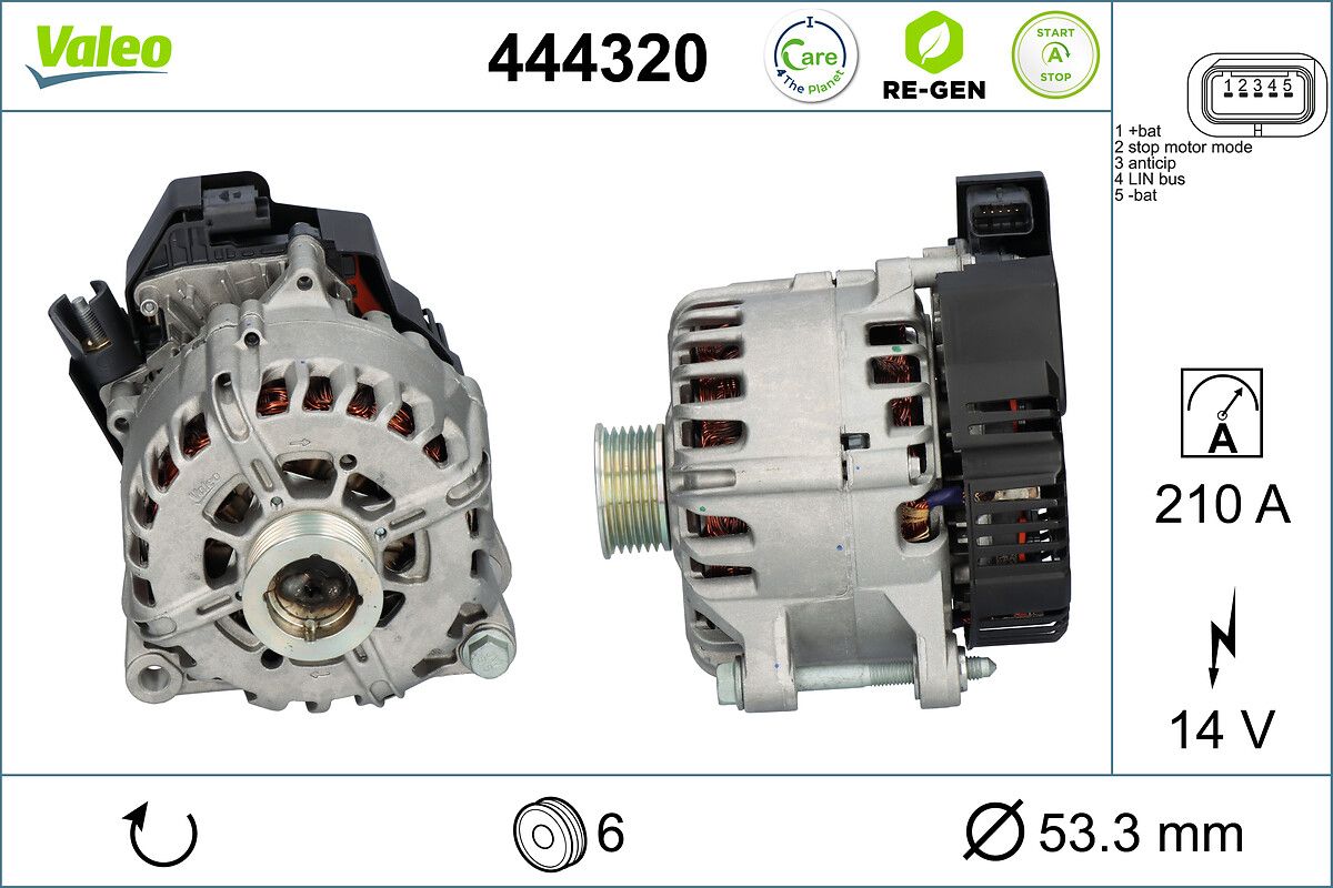 Rozrusznikoalternator VALEO 444320