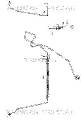 Furtun hidraulic, sistem de directie TRISCAN 8516 27002