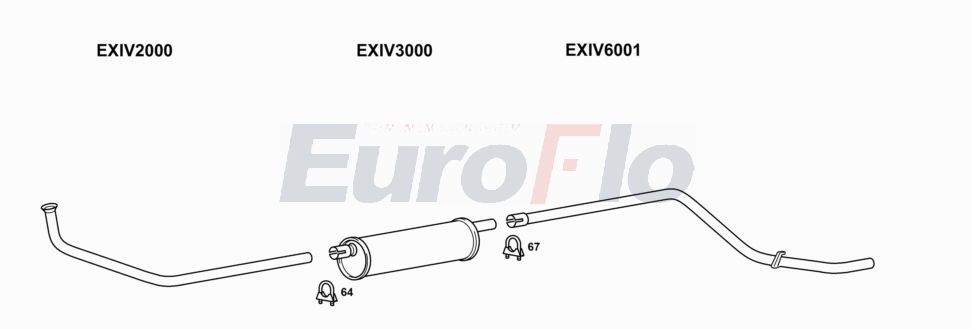 Układ wydechowy EUROFLO IVDAI25D7018C