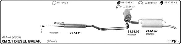 Układ wydechowy IMASAF 514000181