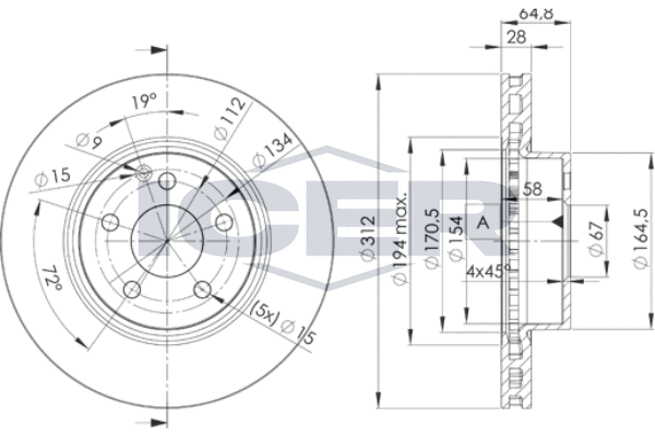 Tarcza hamulcowa ICER 78BD0414-2