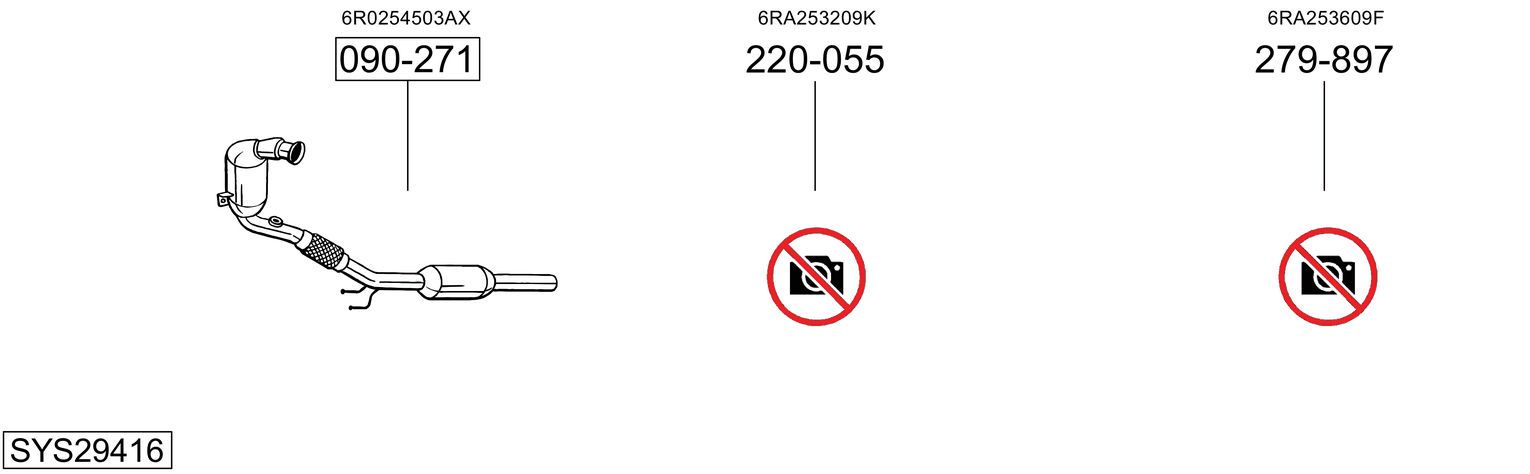Układ wydechowy BOSAL SYS29416
