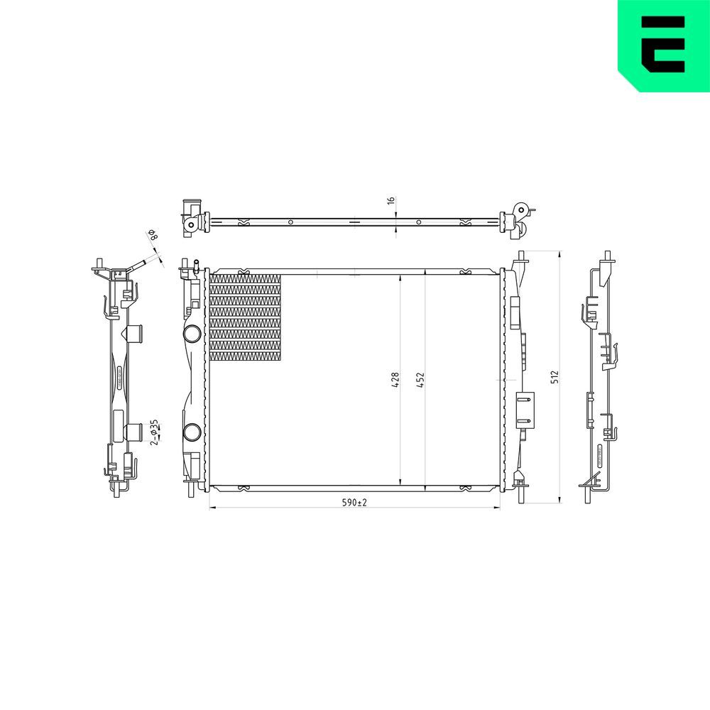 Radiator, racire motor ERA 673167