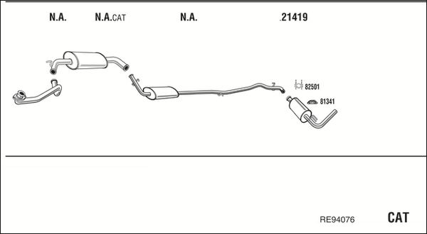 Układ wydechowy WALKER RE94076