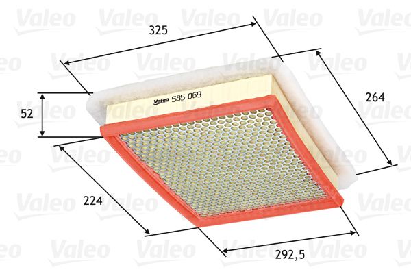 Vzduchový filter VALEO 585069