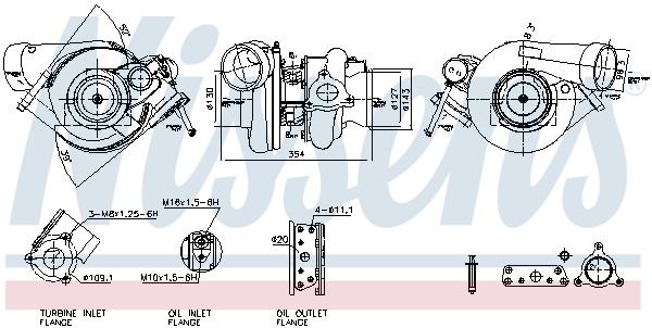 Compresor,sistem de supraalimentare NISSENS 93741