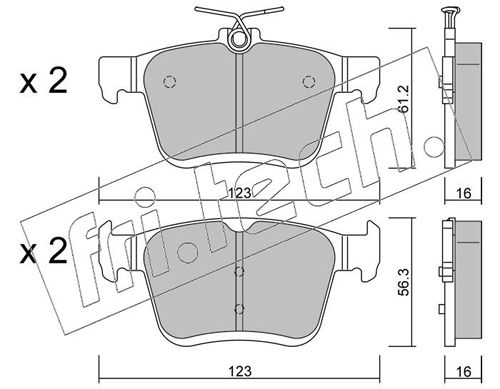 Zestaw klocków hamulcowych, hamulce tarczowe FRI.TECH. 967.0