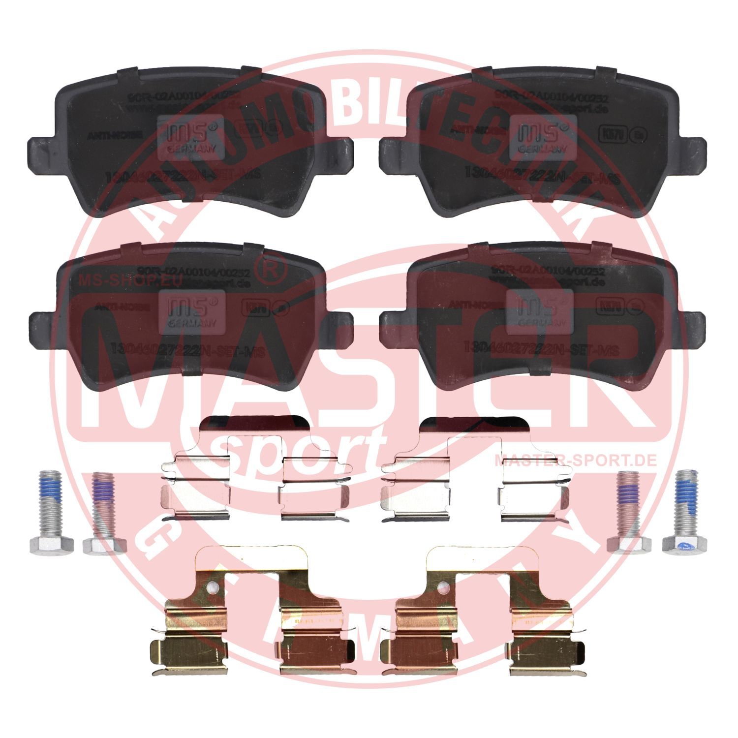 Zestaw klocków hamulcowych, hamulce tarczowe MASTER-SPORT GERMANY 13046027222N-SET-MS
