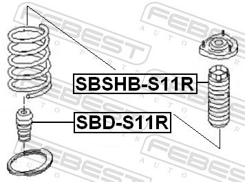 Levně Zarážka, odpružení FEBEST SBD-S11R