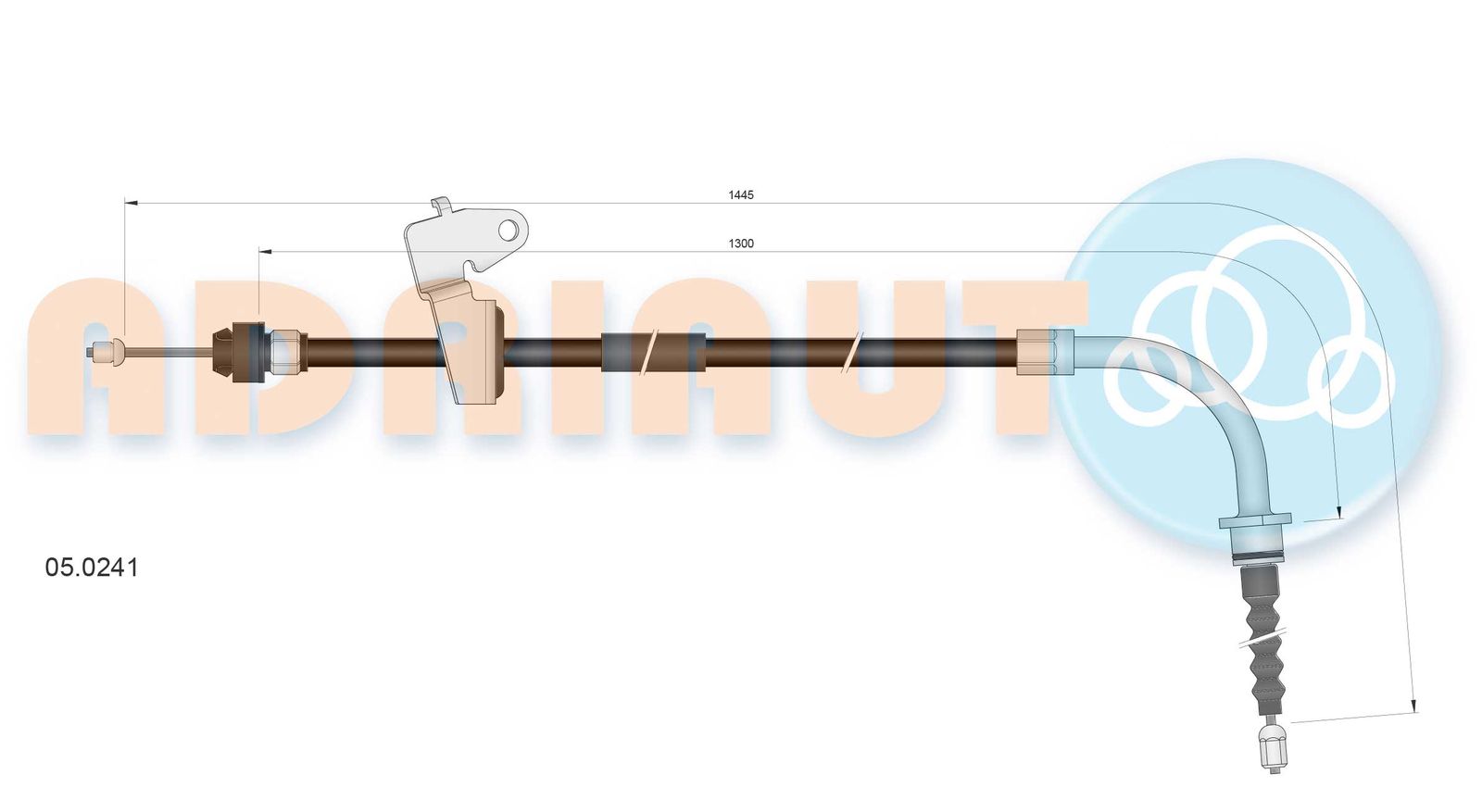 Cablu, frana de parcare ADRIAUTO 05.0241