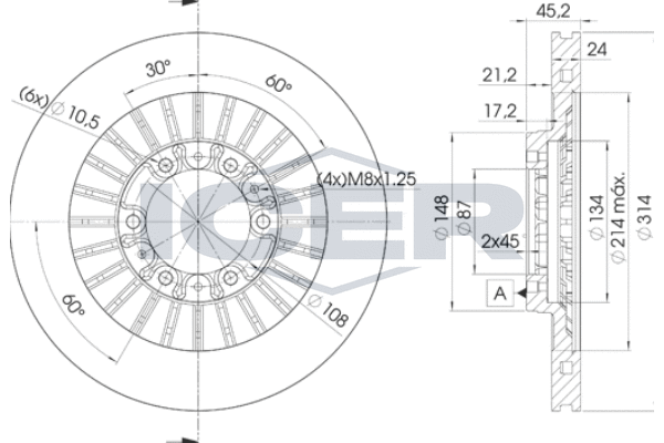 Tarcza hamulcowa ICER 78BD7043-2