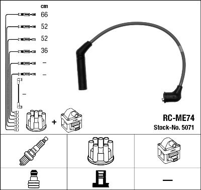 Sada kabelů pro zapalování NGK RCME74