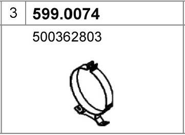 Set montare, toba esapament ASSO 599.0074