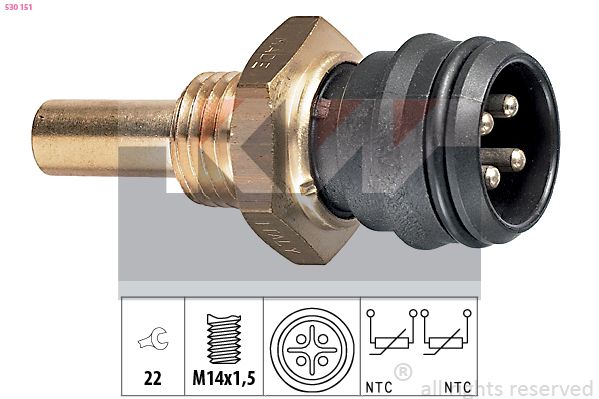 Czujnik, temperatura płynu chłodzącego KW 530 151