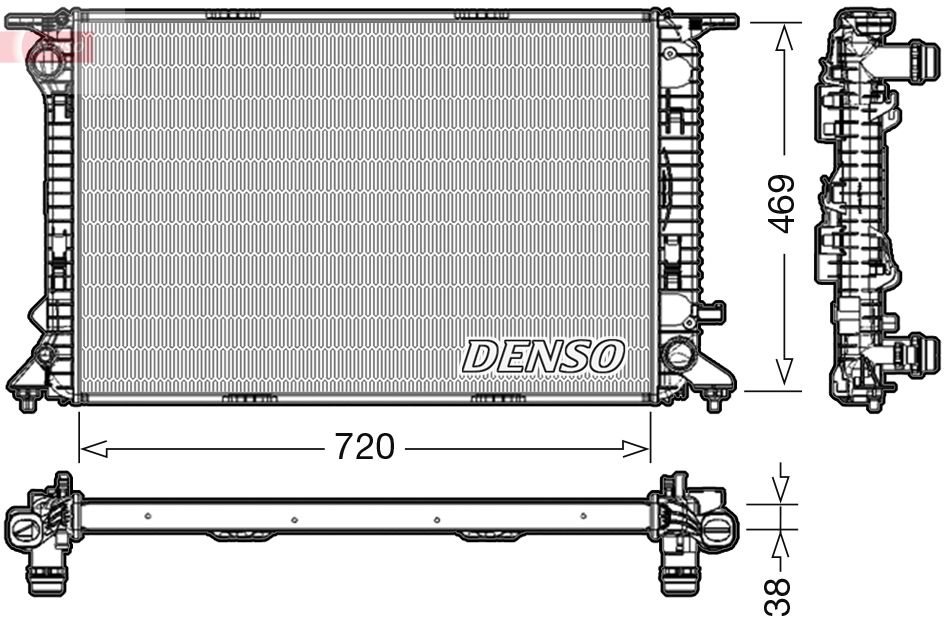 Chladič motora DENSO DRM02024