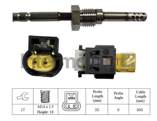 czujnik, temperatura spalin INTERMOTOR 27313
