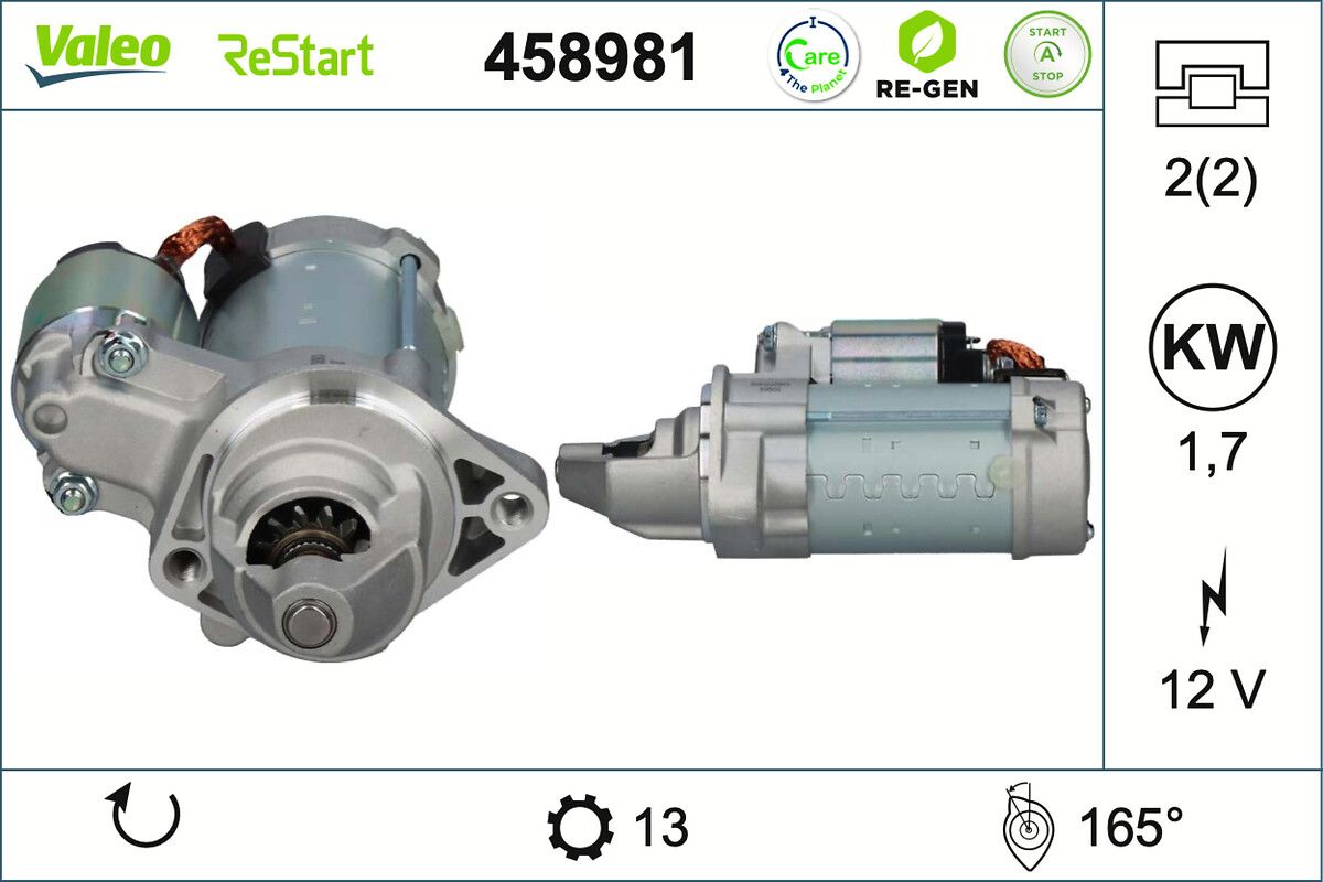 starter VALEO RE-GEN REMANUFACTURED STOP&START 458981