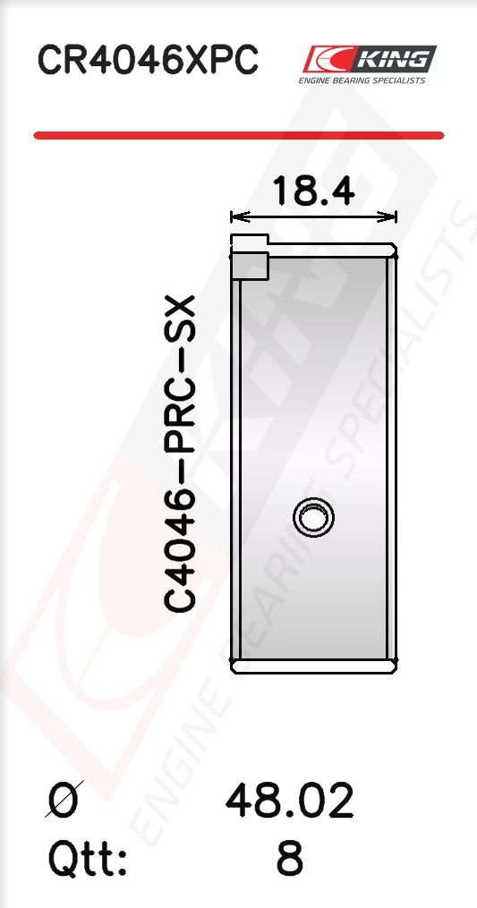 Cuzinet bielă KING CR4046XPC