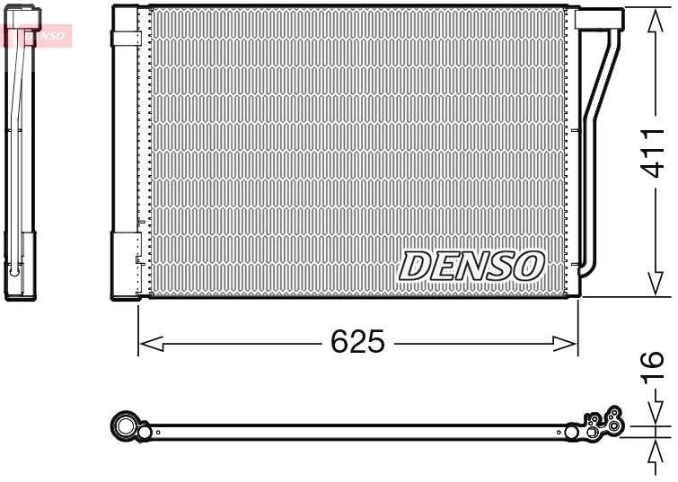 Kondenzátor klimatizácie DENSO DCN05022