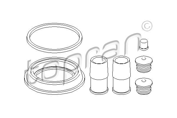 Zestaw naprawczy, zacisk hamulca TOPRAN 111 223
