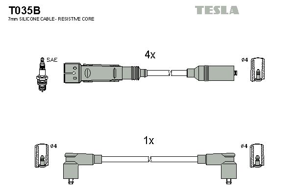 Set cablaj aprindere TESLA T035B