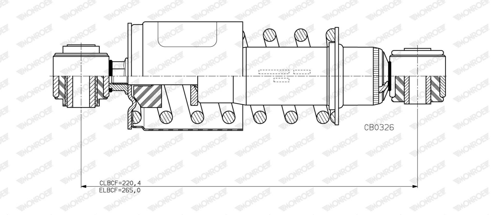 Amortizor, suspensie cabina MONROE CB0326