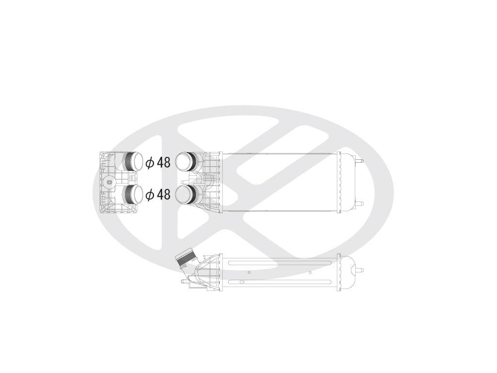 Intercooler, compresor KOYORAD IA470150