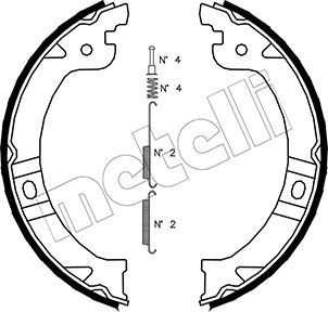 Zestaw szczęk hamulcowych, hamulec postojowy METELLI 53-0027K