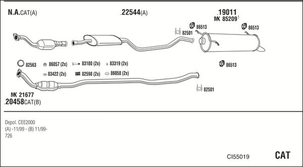 Układ wydechowy WALKER CI55019