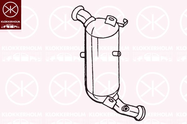 Filtr sadzy / filtr cząstek stałych, układ wydechowy KLOKKERHOLM 095-132