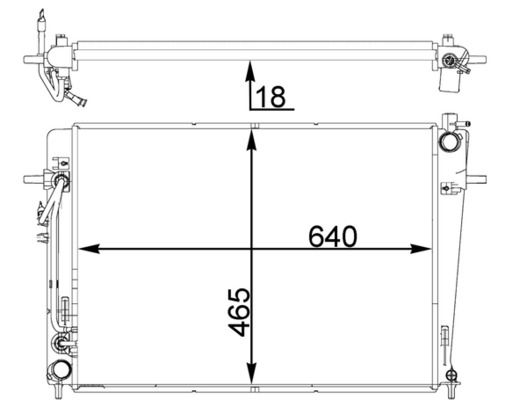 Levně Chladič, chlazení motoru MAHLE CR 1406 000P