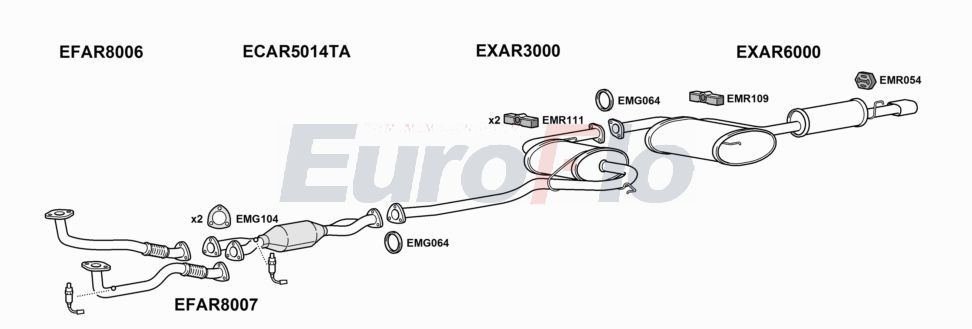 Układ wydechowy EUROFLO ARSPI305001A00