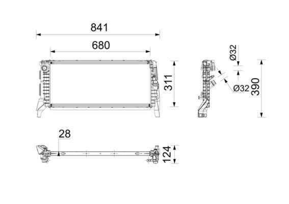 Radiator, racire motor MAHLE CR 2773 000P