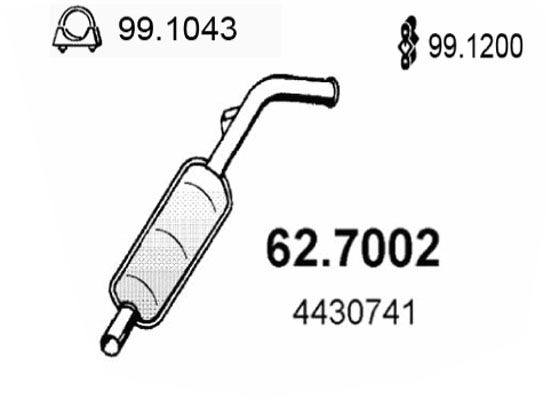 Tłumik końcowy ASSO 62.7002