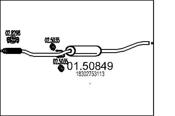 Střední tlumič výfuku MTS 01.50849
