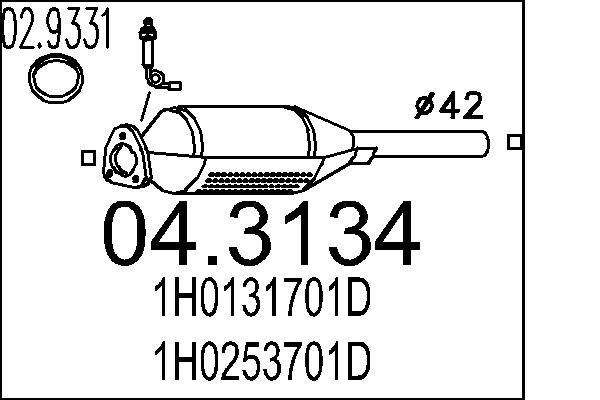 Katalizator MTS 6K0131701H