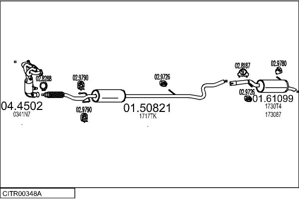 Układ wydechowy MTS CITR00348A122715