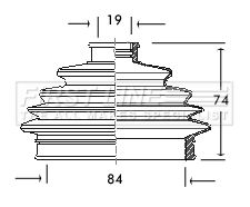 Zestaw osłon, wał napędowy FIRST LINE FCB2001