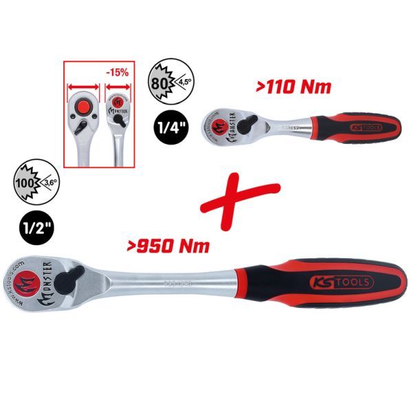 Set clichete reversibile KS TOOLS 935.0002