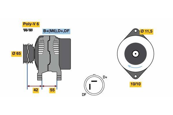Alternator BOSCH 0 986 081 200