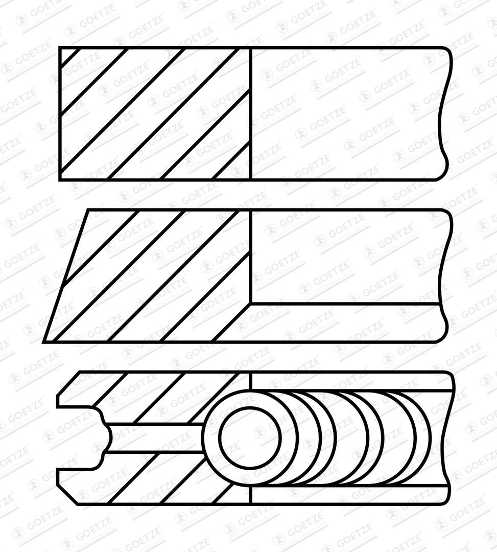 Set segmenti piston GOETZE ENGINE 08-452300-00