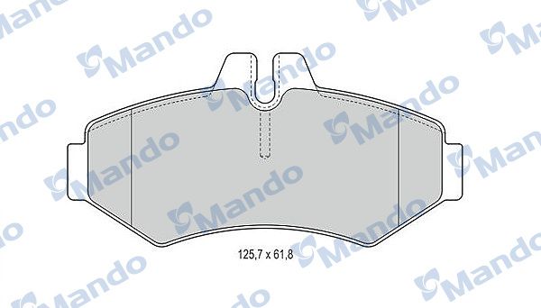 Zestaw klocków hamulcowych, hamulce tarczowe MANDO MBF015662