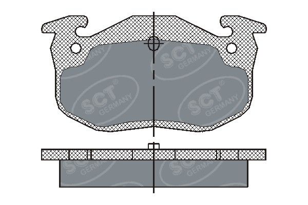 Zestaw klocków hamulcowych, hamulce tarczowe SCT - MANNOL SP 190 PR