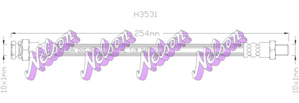 Przewód hamulcowy elastyczny KAWE H3531