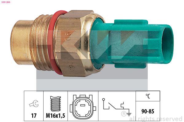 Teplotní spínač, větrák chladiče KW 550 266