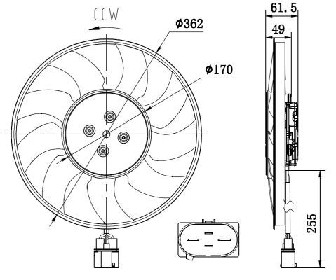 Ventilateur, refroidissement du moteur