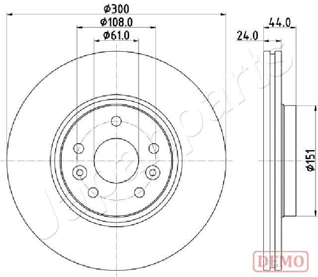 Tarcza hamulcowa JAPANPARTS DI-0706C