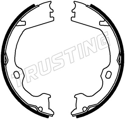 Zestaw szczęk hamulcowych, hamulec postojowy TRUSTING 253.784