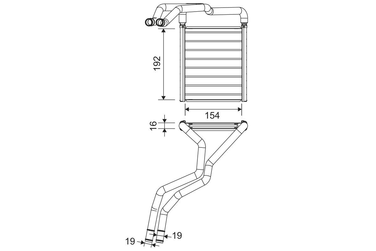 Schimbător de căldură, încălzire habitaclu VALEO 811603