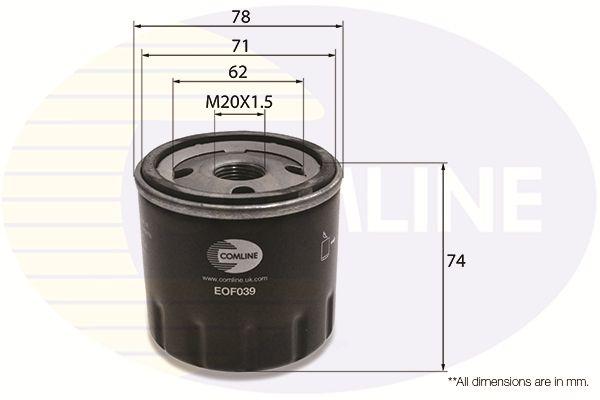 Filtr oleju COMLINE EOF039